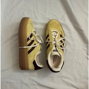 adidas Gazelle Bold Almost Yellow Maroon